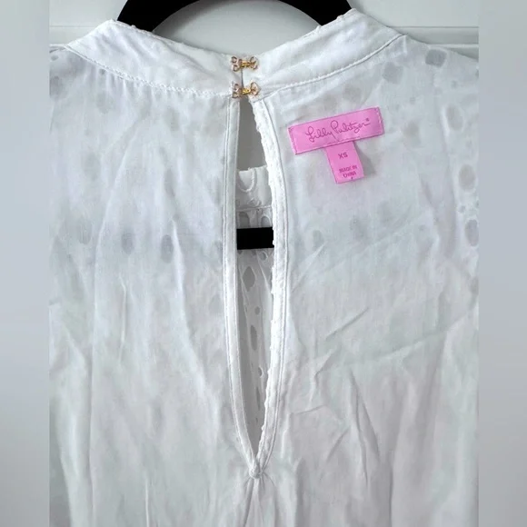 Lilly Pulitzer Indira Swing Swing Dress SZ XS Resort White Eyelet - Picture 15 of 16